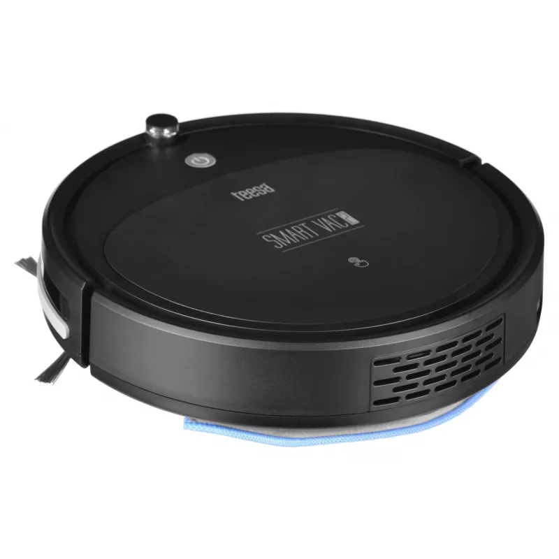 Robotinis dulkių siurblys TEESA Smart VAC 2 – juodas, apvalus, 1000 Pa, Wi-Fi