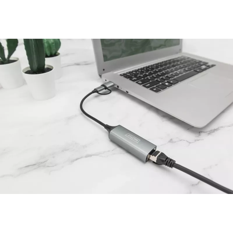 USB Type-C Gigabit Ethernet Adapterius Digitus DN-3028