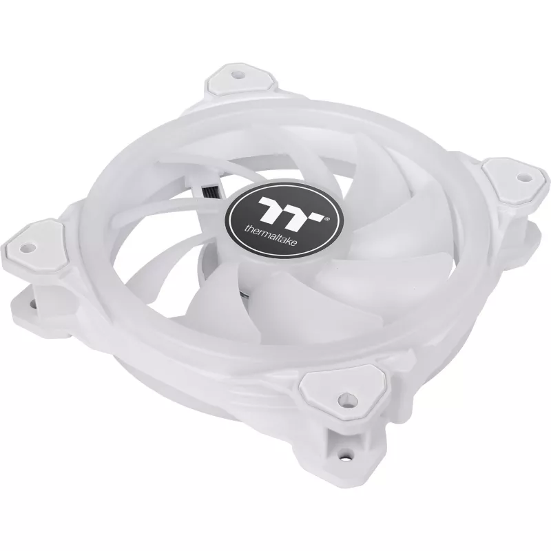 Thermaltake SWAFAN 12 RGB TT Premium Edition korpuso ventiliatorių rinkinys CL-F145-PL12SW-A, 120 mm, atvirkštinės mentės, 3 vnt. su valdikliu, baltas