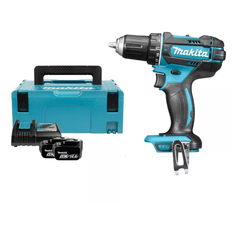 Makita belaidis gręžtuvas-suktuvas, 18V, 2x 5,0 Ah Li-ion, 62/36 Nm, 1,7 kg, LED
