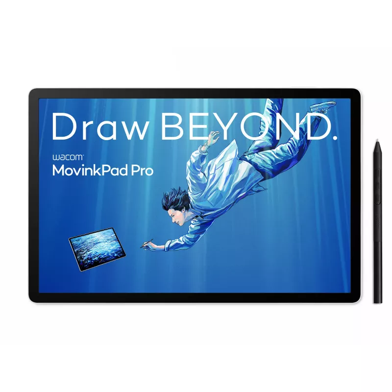 Wacom MovinkPad Pro 14, laidinis ir belaidis, 5080 lpi, 302 x 189 mm, USB / Bluetooth, 1 cm, rašiklis