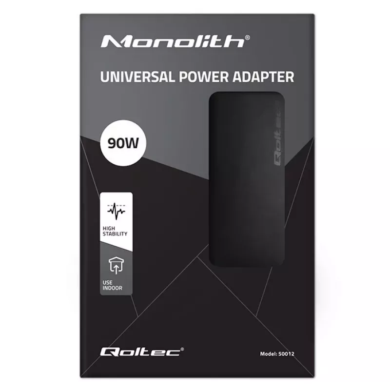 Universalus automatinis maitinimo adapteris Qoltec 50012 90W | 9 kištukai | +maitinimo laidas