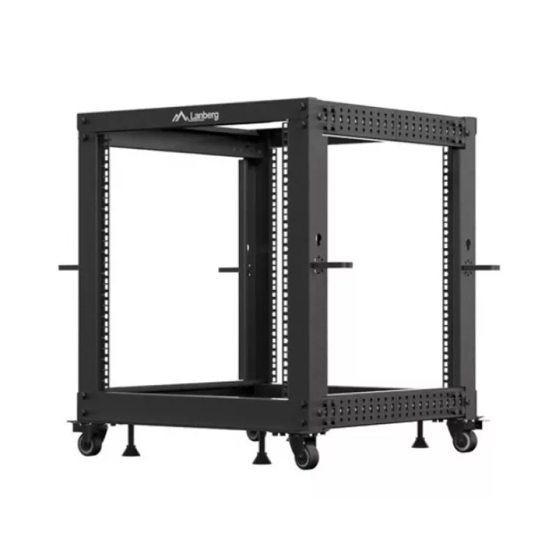 Atviras stovas LANBERG Open Rack OR01-6112-B 12U 600x600 reguliuojamas juodas