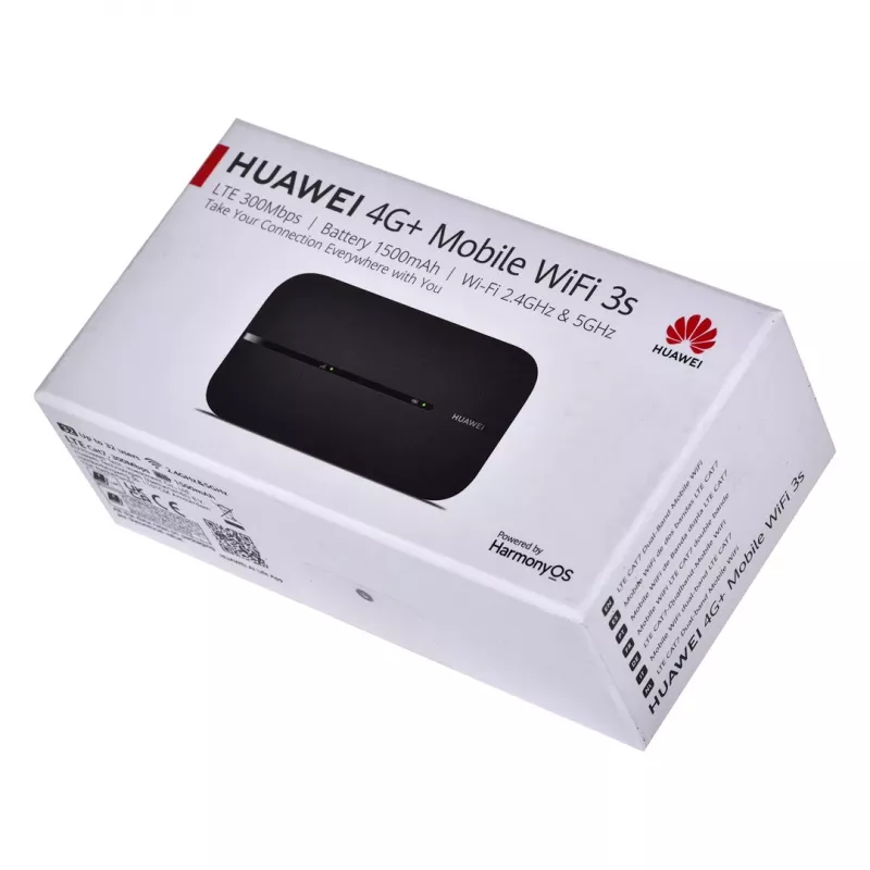 Huawei 4G Mobile WiFi 3 belaidis maršrutizatorius, dvejopo dažnio (2,4 GHz / 5 GHz), juodas
