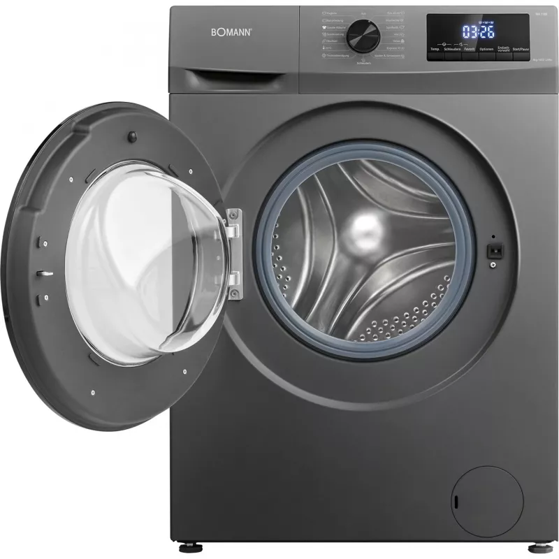 Skalbimo mašina BOMANN WA 7185, 8 kg, 1400 aps./min., A energijos klasė, juoda