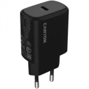CANYON OnCharge 200 20W 1xPD EU juodas įkroviklis