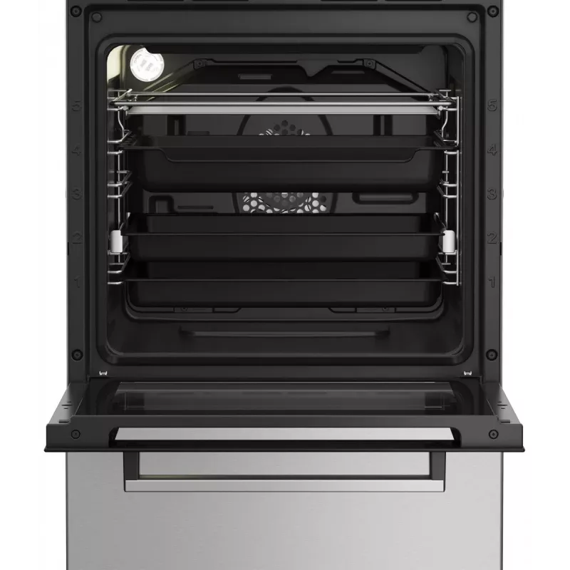Dujinė-elektrinė viryklė BEKO FSM52330DX 5 degikliai 60 cm, energijos klasė A