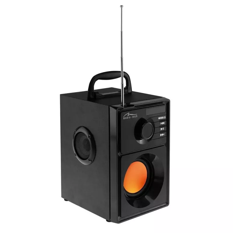 Nešiojamas stereo garsiakalbis Media-Tech BOOMBOX BT 15 W, juodas