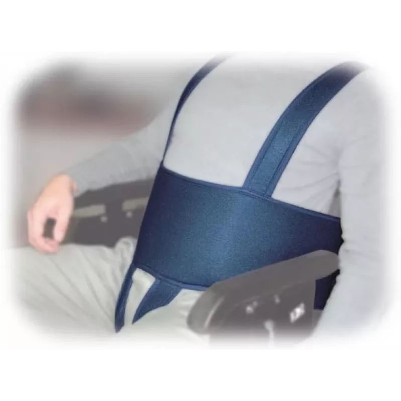 Stabilizacinis diržas vežimėliui Aston Secubac IV 681022 – tekstilinis, reguliuojamas Velcro, 150 cm ilgio, 20 cm pločio, mėlynas