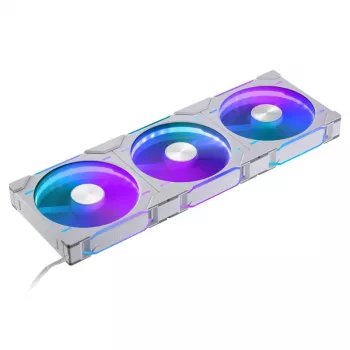 Phanteks D30-140 140 mm baltas PWM korpuso ventiliatorius 3 vnt. komplektas — 140×30 mm, 250–1800 RPM, FDB