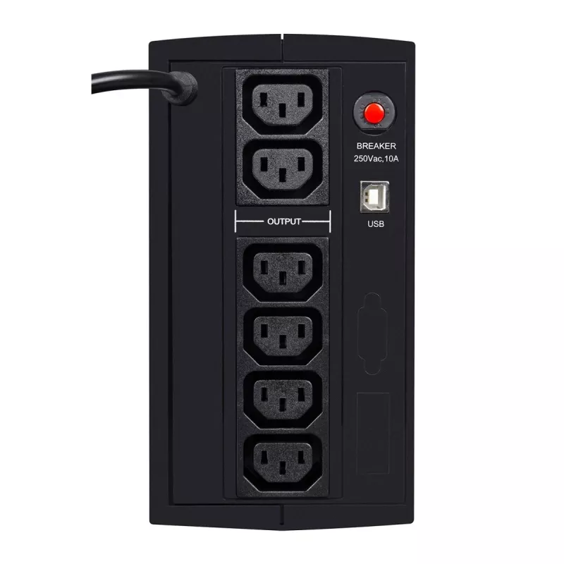 EVER DUO 850 AVR USB - nepertraukiamo maitinimo šaltinis (UPS) - AC 230 V - 550 W - 850 VA - vienfazis - 2 x Bleisure 5 Ah - USB - 6 išvesties lizdai