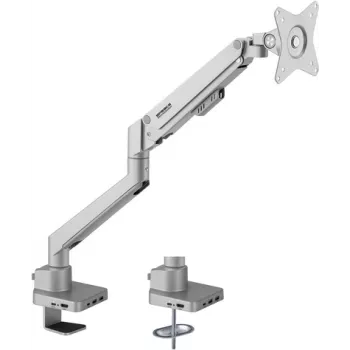 SpeaKa Professional SP-MM-600 Vieno monitoriaus tvirtinimas prie stalo 43,2 cm (17 inch) - 81,3 cm (32 inch) Dujinės spyruoklės technologija, Integruota dokų stotelė, Pakreipiamas, Sukiojamas (SP-10493144)