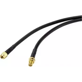 SpeaKa Professional antenos prailginimo laidas [1x RP-SMA kištukas - 1x RP-SMA lizdas] 10,00 m Juodas (SP-9226168)