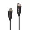 Lindy 10 m Fibro-optinis hibridinis HDMI 8K60 laidas, 10 m, HDMI A tipo (standartinis), HDMI A tipo (standartinis), 48 Gbit/s, juodas