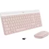 Belaidis klaviatūros ir pelės rinkinys Logitech Slim Wireless Combo MK470, QWERTY, rožinis (920-011314)