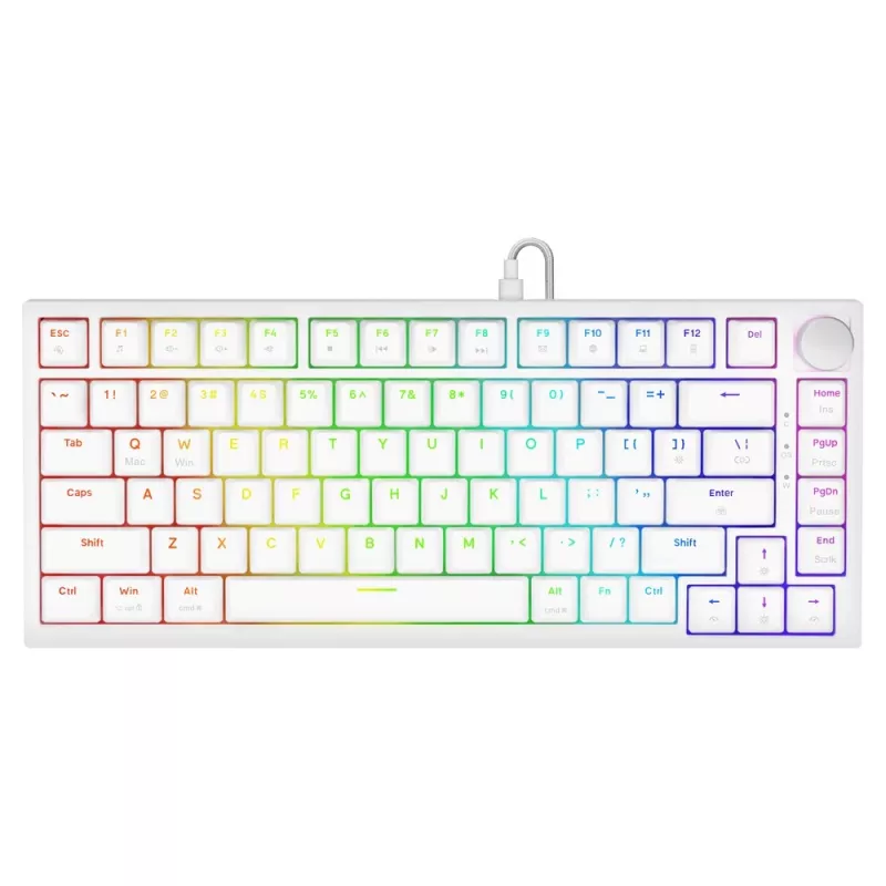 Savio ASTRAL WHITE JADE klaviatūra žaidimams USB QWERTY US International