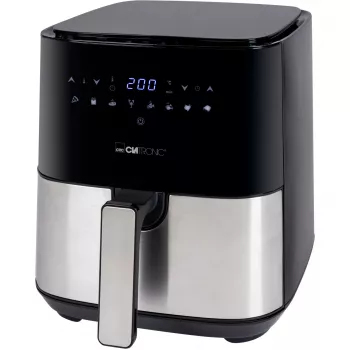 Clatronic FR 3782 H Karšto oro gruzdintuvė, 5 l, 80–200 °C, juoda, nerūdijantis plienas
