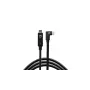 Tether Tools TetherPro USB-C į USB-C stačiu kampu juodas
