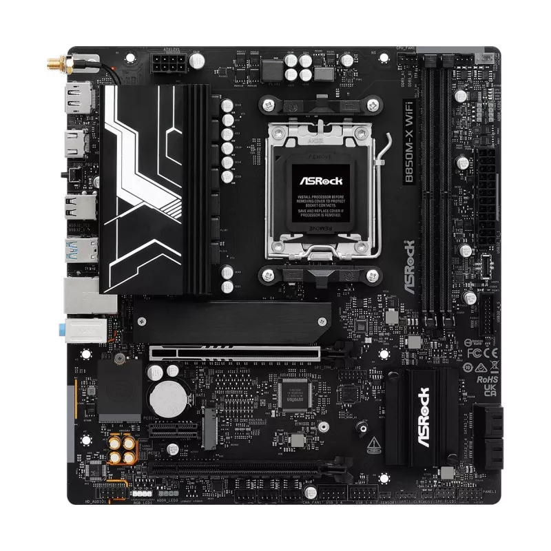 ASRock B850M-X WiFi R2.0 AMD B850 AM5 Micro-ATX pagrindinė plokštė
