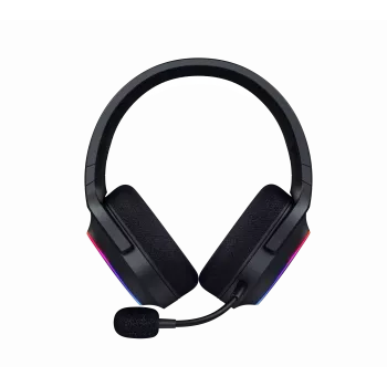 Razer Barracuda X Chroma belaidės ausinės ant ausų juodos