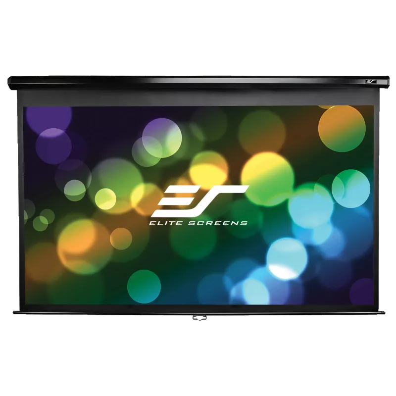 Elite Screens Manual Series M119XWS1 119 colių rankinė pakeliama projekcinė drobė 1:1, balta