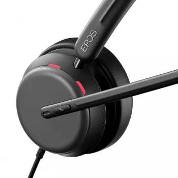 EPOS IMPACT 860 ANC ausinės su laidu, lankeliu, biurui ir skambučių centrams, USB Type-C, juodos
