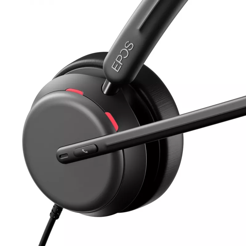 EPOS IMPACT 860 ANC ausinės su laidu, lankeliu, biurui ir skambučių centrams, USB Type-C, juodos