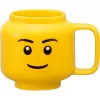 LEGO keraminis puodelis Boy, mažas, geltonos spalvos