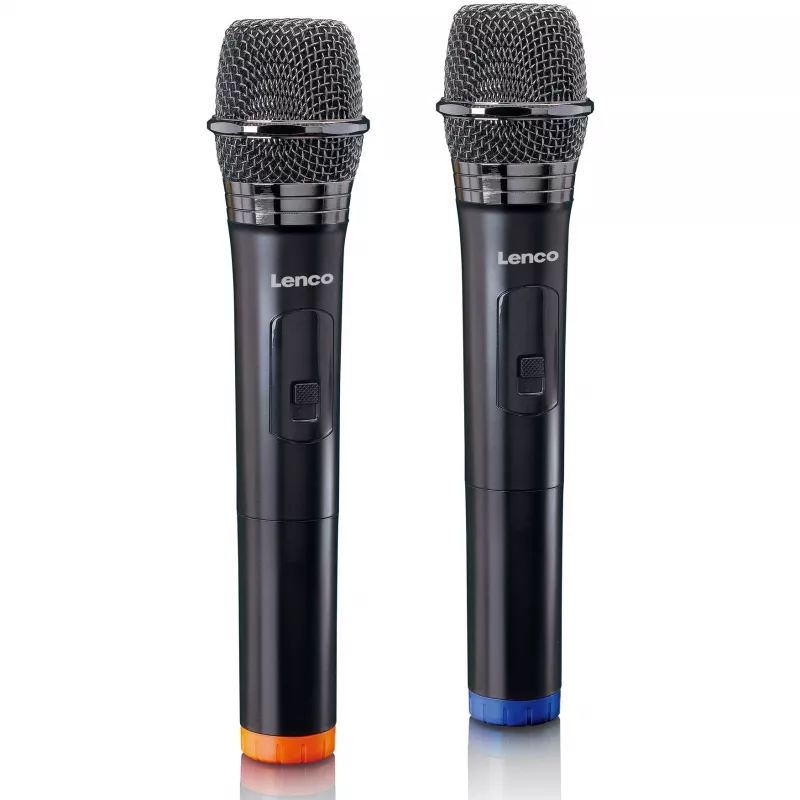 Belaidis sceninis mikrofonų rinkinys Lenco MCW-020BK