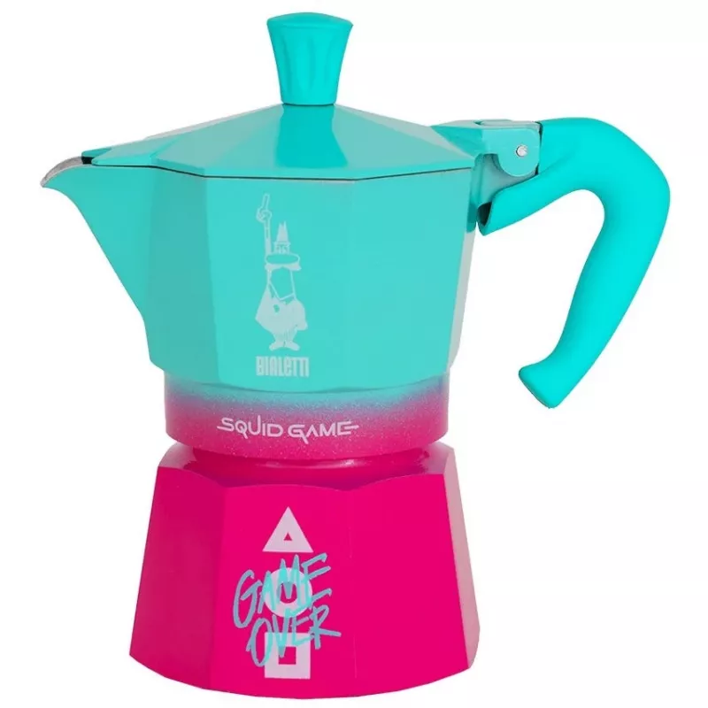Moka puodas Bialetti Squid Game mėlyna rožinė aliuminis