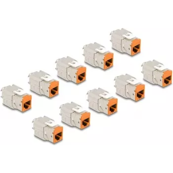 DeLOCK keystone modulis 88117 Plokščias RJ-45 Oranžinis 10 vnt.