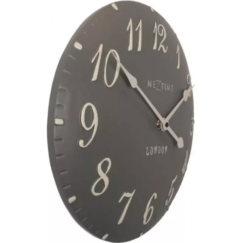 NeXtime klok 3084gs London Arabic, Ø34,5 cm, sieninis, pilka/balta