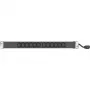 Tecline 19 colių PDU 12x IEC13 lizdai aliumininiame korpuse 1U, 3x 1,5 mm kabelis 2,5 m, RAL 9005 juoda (808902)