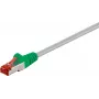 Wentronic goobay kryžminis kabelis RJ-45 (kištukas) į RJ-45 (kištukas) 7,5 m SFTP PiMF CAT 6 liejiniai apsauginiai gaubtai pilka/žalia (33280)