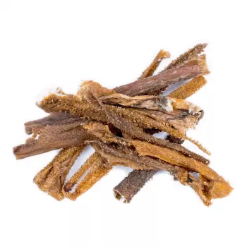 Šunų skanėstas BULT ėrienos prieskrandis 100 g – vieno ingrediento džiovintas natūralus užkandis, monoproteininis, 65,8% baltymų