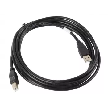 Lanberg CA-USBA-10CC-0030-BK USB kabelis 3 m USB 2.0 USB B juodas (CA-USBA-10CC-0030-BK)