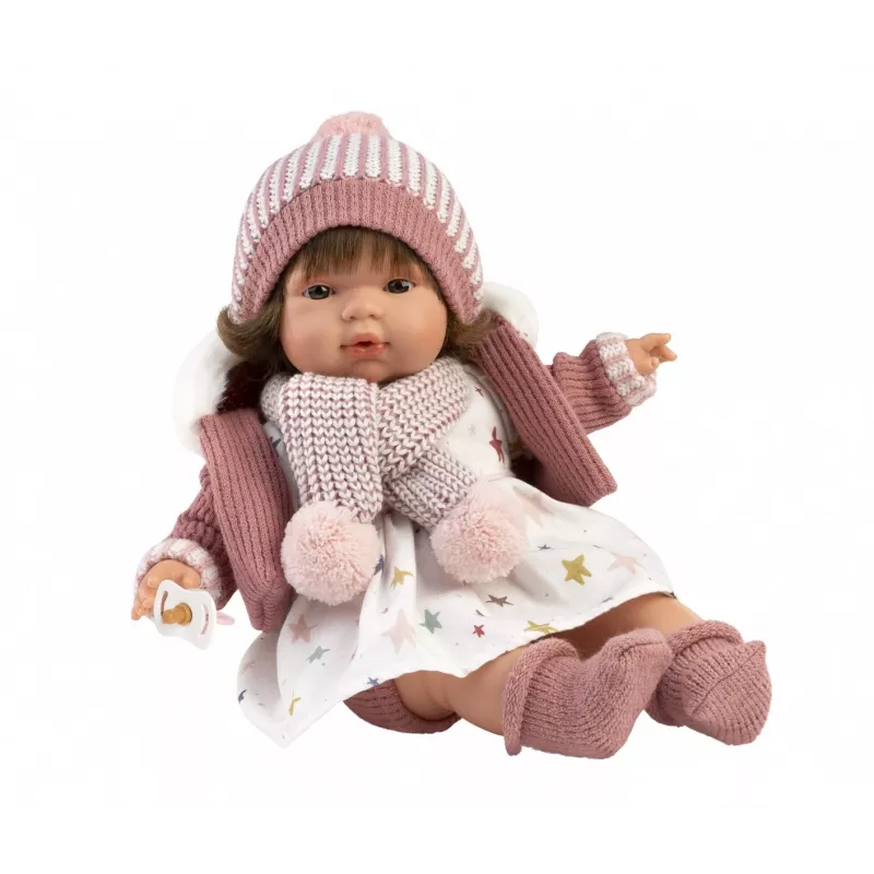 Lėlė Llorens Lola, 38 cm, verkianti, realistinės savybės, minkštas kūnas