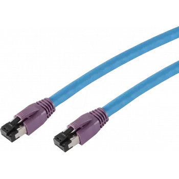 Tinklo kabelis ShiverPeaks BS08-40051, 5 m, Cat8, S/FTP, mėlynas