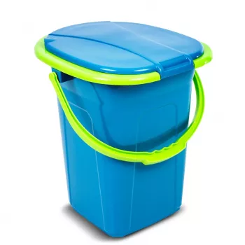 GreenBlue GB320BL nešiojamas kelioninis tualetas su kibirėliu, sėdyne, dangčiu ir rankena, 19 l