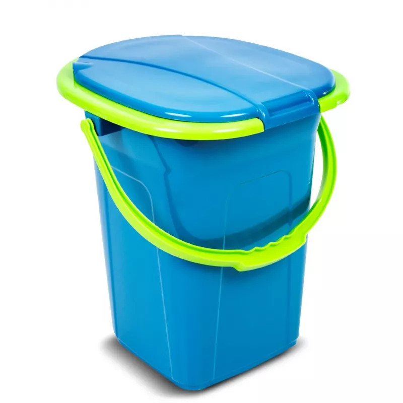 GreenBlue GB320BL nešiojamas kelioninis tualetas su kibirėliu, sėdyne, dangčiu ir rankena, 19 l