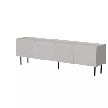 TV spintelė Cama LUCCA 4D 200x40x59 cm, kashmyro spalva, pilka medžio drožlių plokštės viršus