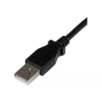 StarTech.com 2 m USB 2.0 A į stačiu kampu B laidas - M/M, 2 m, USB A, USB B, USB 2.0, 0.48 Gbit/s, juoda