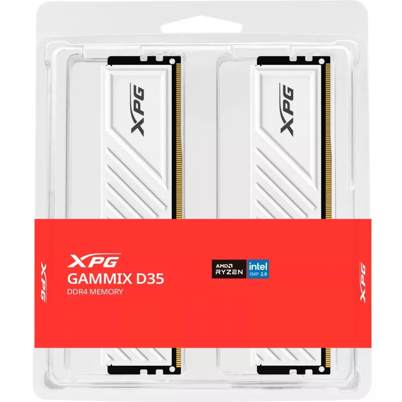 XPG Gammix D35 32 GB (2x 16 GB) DDR4-3600 Dual-Kit atmintis balta, INTEL XMP