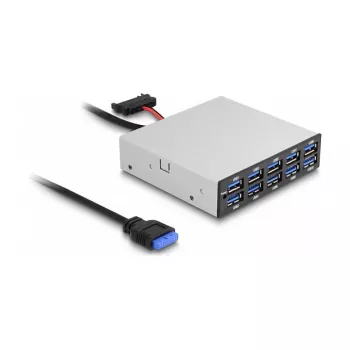DeLOCK 64208 USB vidinis šakotuvas 19 kontaktų 5000 Mbit/s juoda/pilka