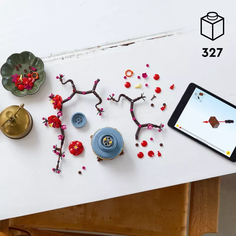 LEGO Icons Slyvų Žiedų Gėlių Dekoro Rinkinys 10369, Įvairių Spalvų