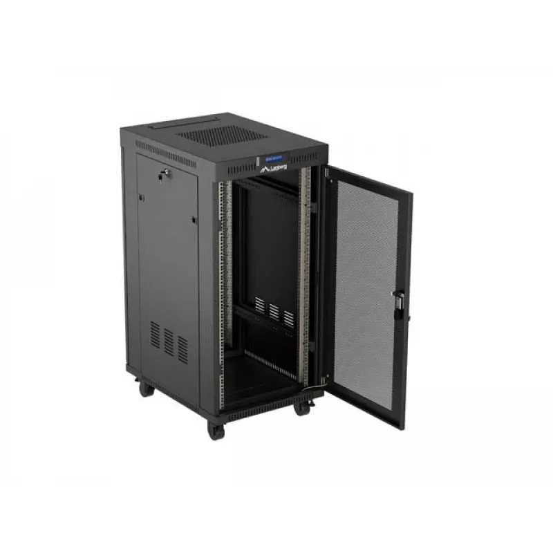 Laisvai pastatomas stelažinis korpusas LANBERG FF01-6824-23BL 24U 600×800 mm IP20 Juodas