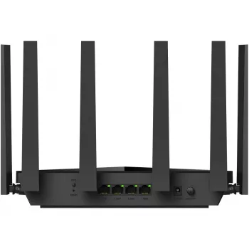 Stalininis maršrutizatorius Cudy WR11000 – Triju juostų 2.4/5/6 GHz, Wi‑Fi 7, 4× 2,5 Gigabit LAN, 5765 Mbps 6 GHz juostoje, 512 MB RAM