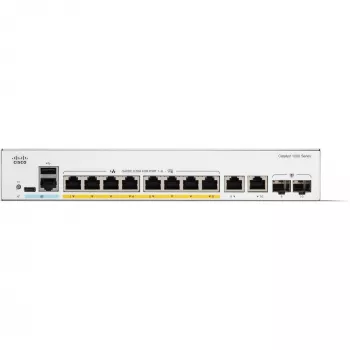 CISCO Catalyst 1200 8 prievadų valdomas jungiklis / PoE+ su 120W galios biudžetu / 2 x 1G SFP aukštutinės jungtys (C1200-8FP-2G)
