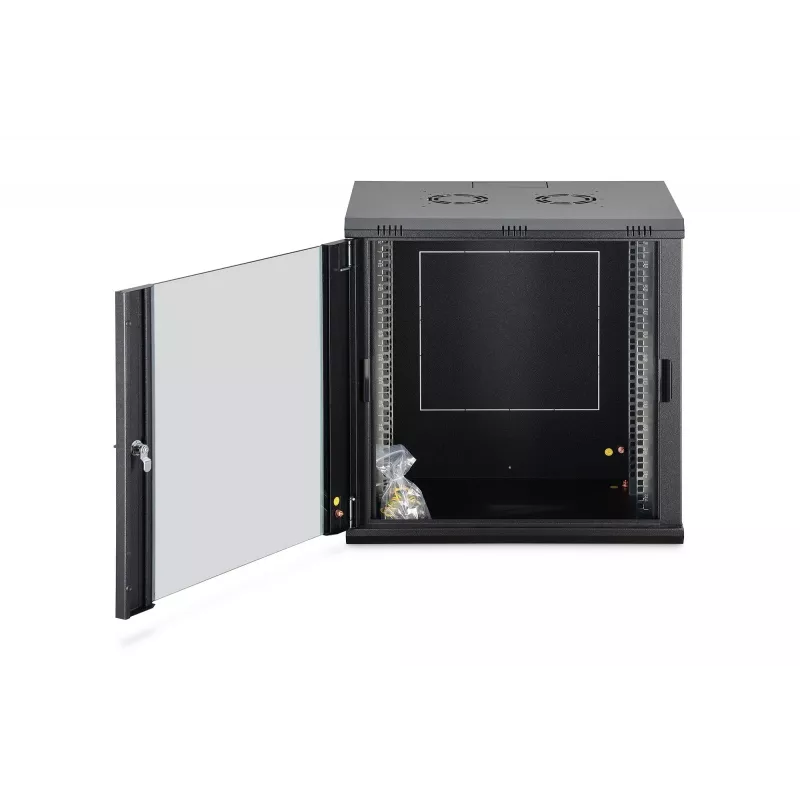 Sieninis stovo korpusas DIGITUS Dynamic-N 12U, 600x450 mm (PxG), IP20, su raktiniu užraktu, nesurinktas
