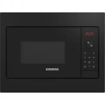 Siemens iQ300 BF523LMB3 Įmontuojama mikrobangų krosnelė Juoda, Nerūdijantis plienas 20 L 800 W